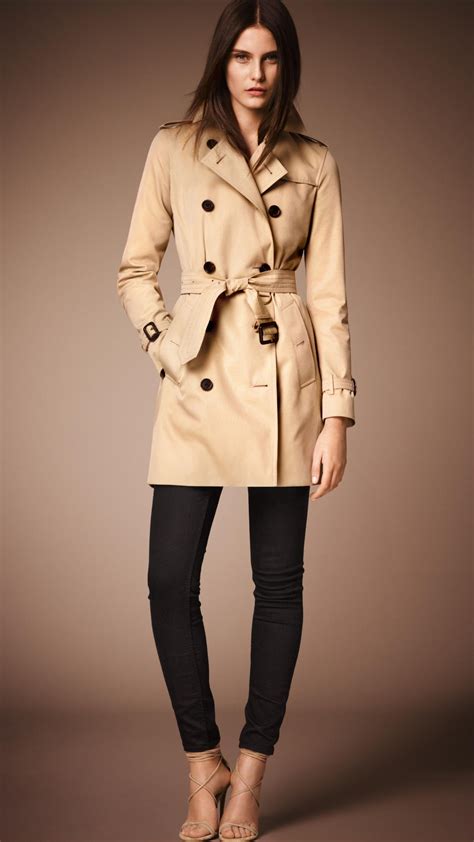 burberry cotton coat brown|Burberry kensington trench coat black.